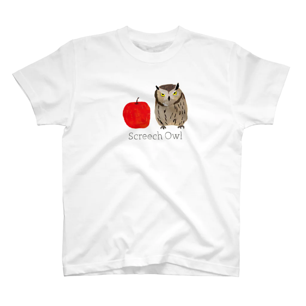 CHUNのフクロウとリンゴ Regular Fit T-Shirt