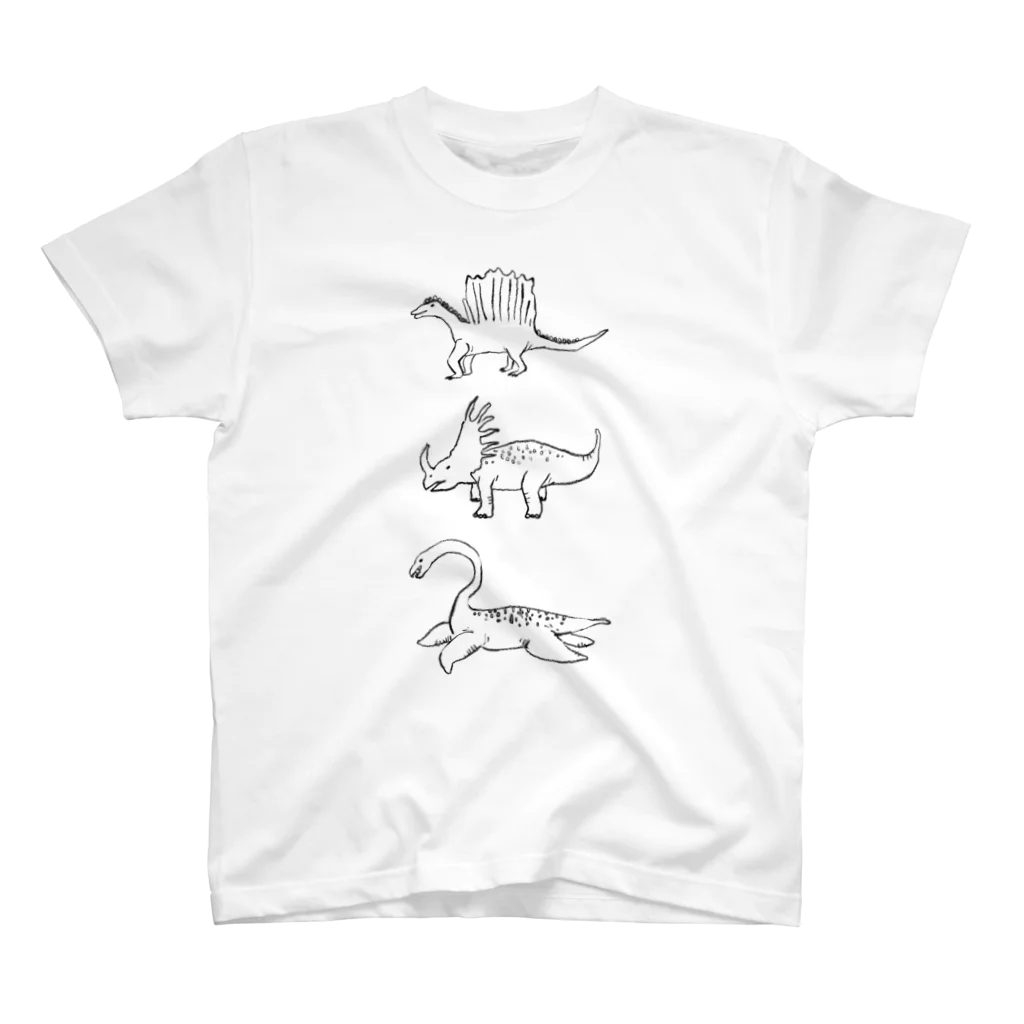 Kanako Okamotoのディメトロドン・トリケラトプス・プレシオサウルス Regular Fit T-Shirt