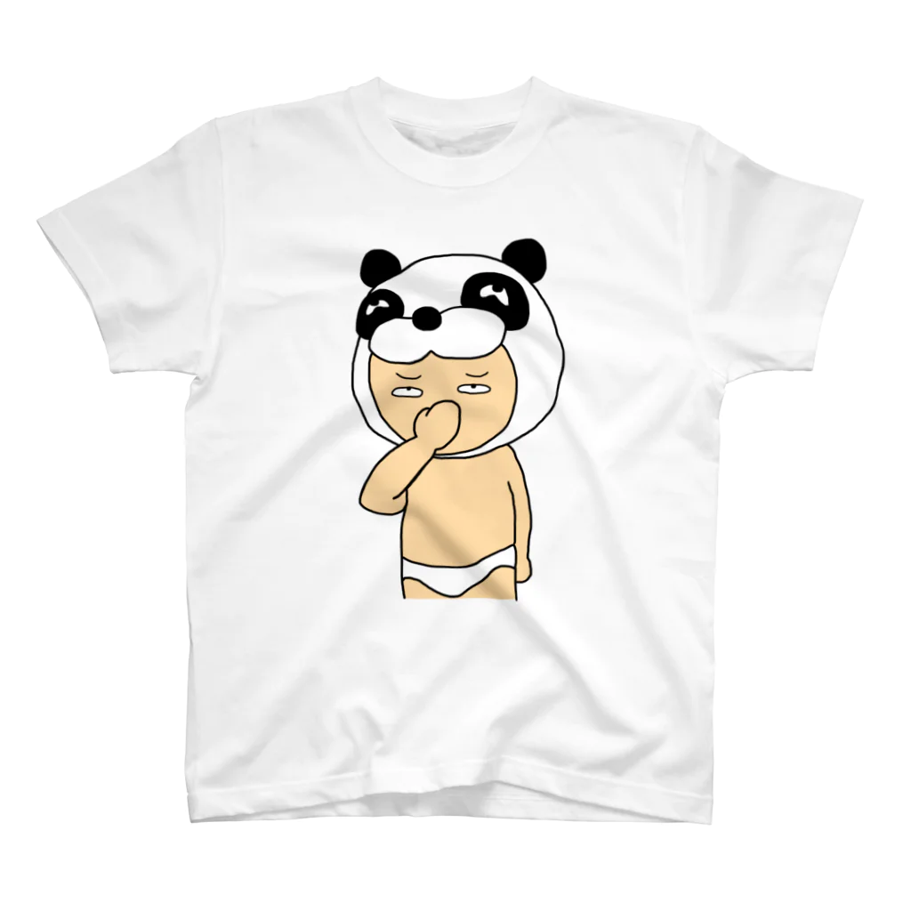 温泉しゃぶしゃぶアウトドアのプププッ、パンダ Regular Fit T-Shirt