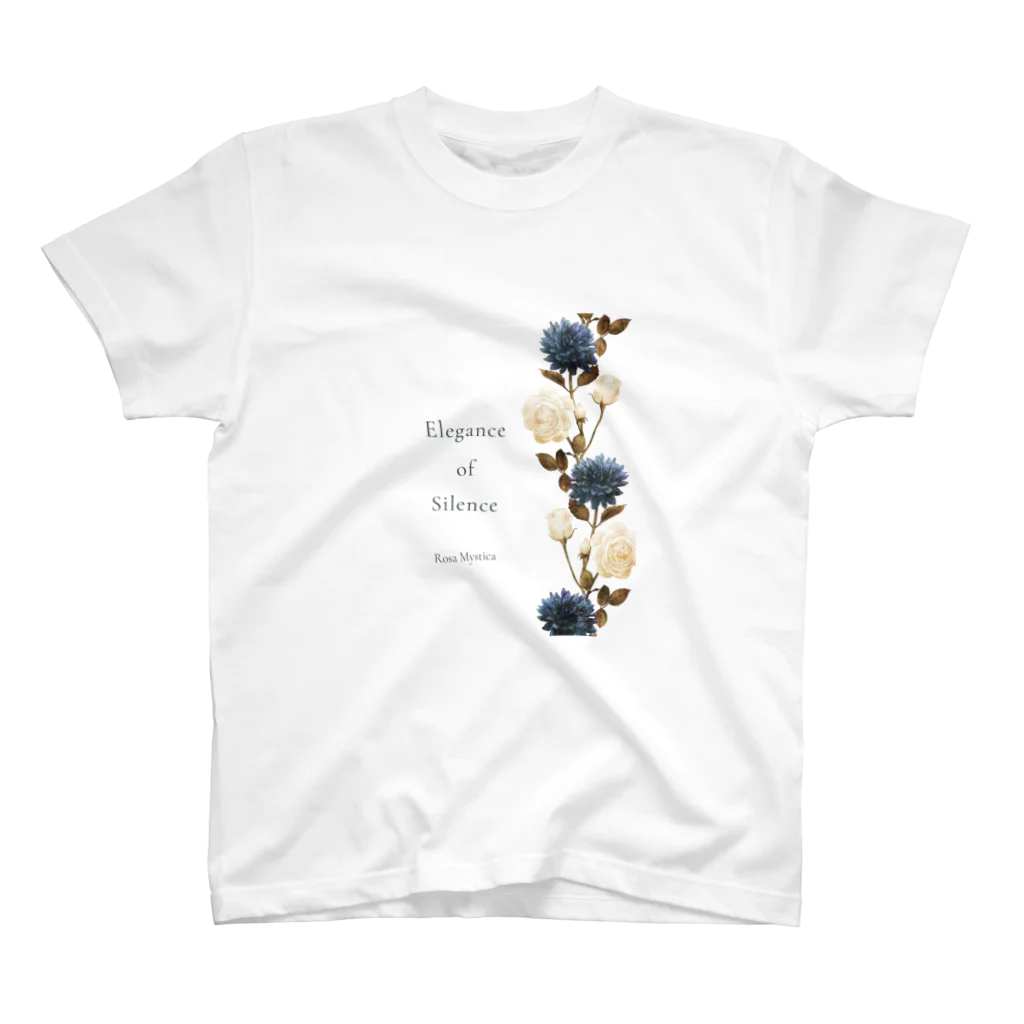 Rosa Mysticaのダリア＆ローズ nostalgic blue Regular Fit T-Shirt