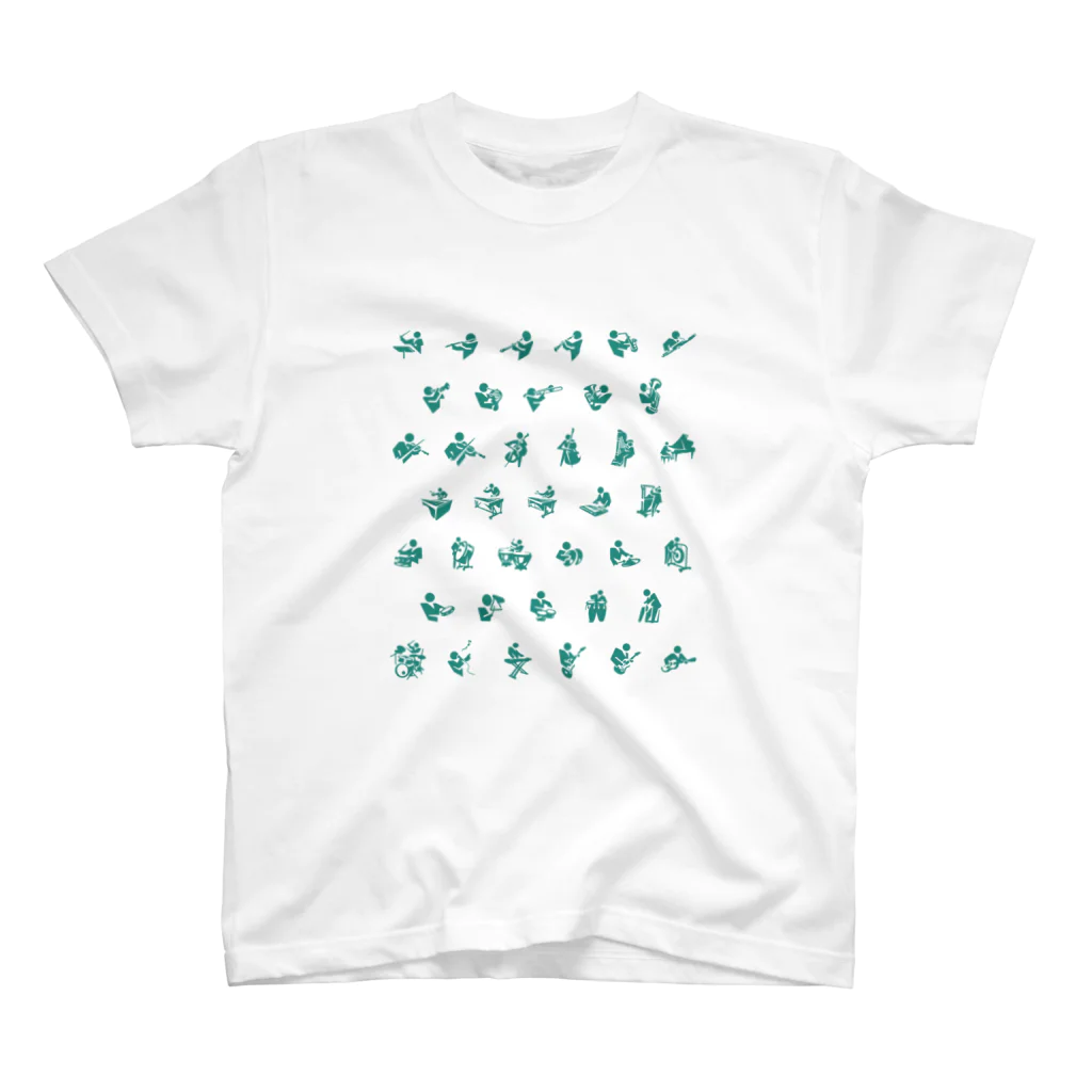 きゃめの楽器演奏ピクトさん（水色） Regular Fit T-Shirt