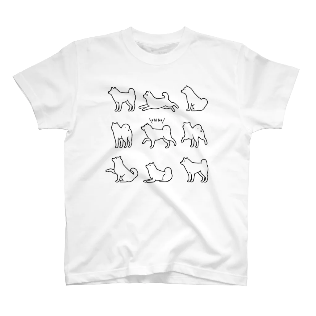 柴三堂のライン柴 Regular Fit T-Shirt