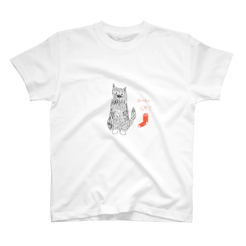 naaat_illustのソックスキャット Regular Fit T-Shirt