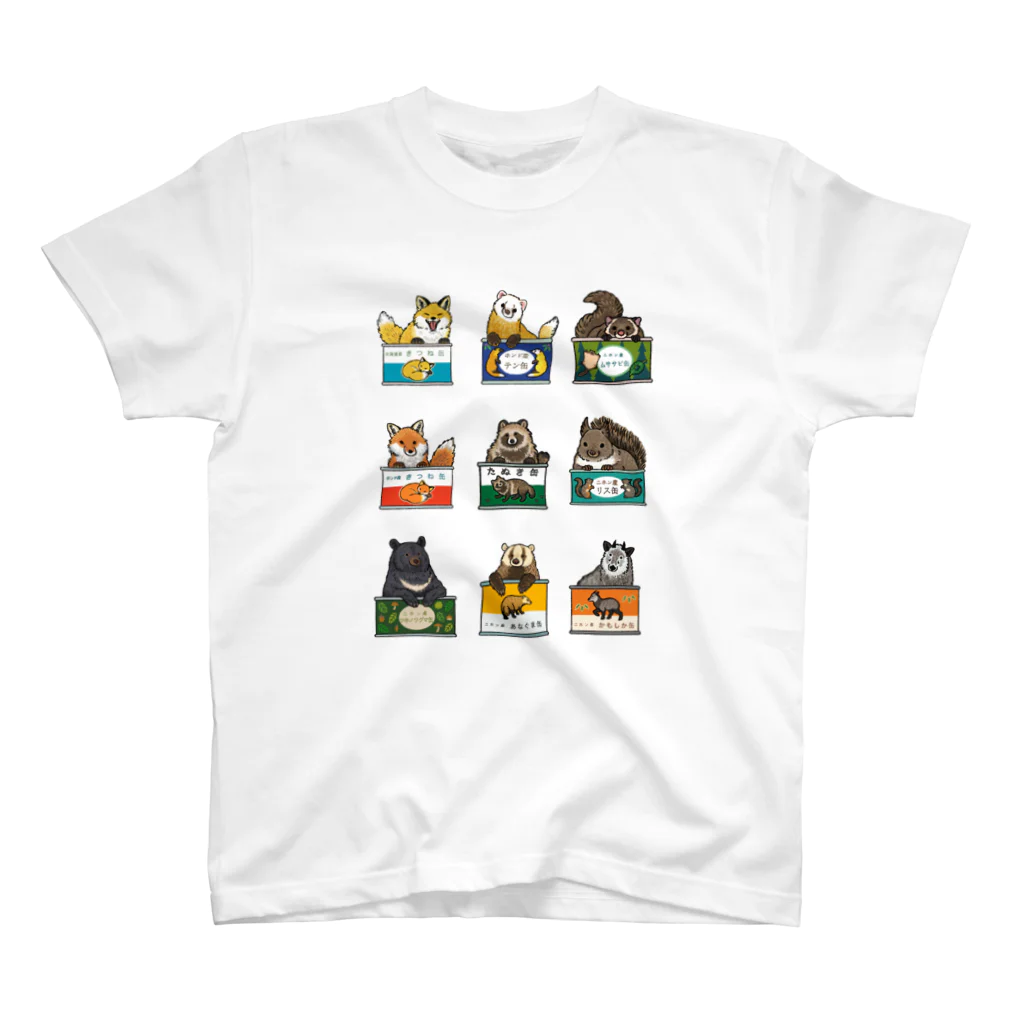 ちなきのこの野生動物缶9点セット Regular Fit T-Shirt