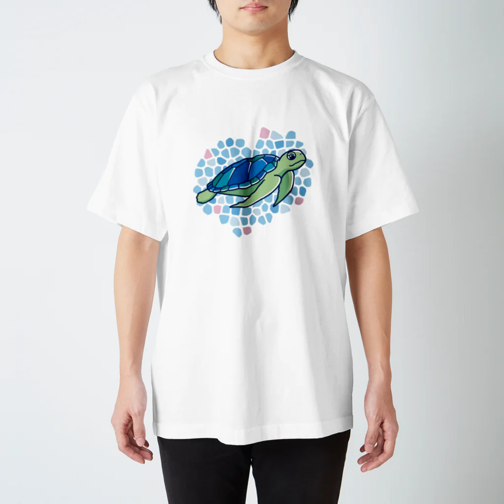 有限会社ケイデザインのウミガメさんの海【2】 Regular Fit T-Shirt