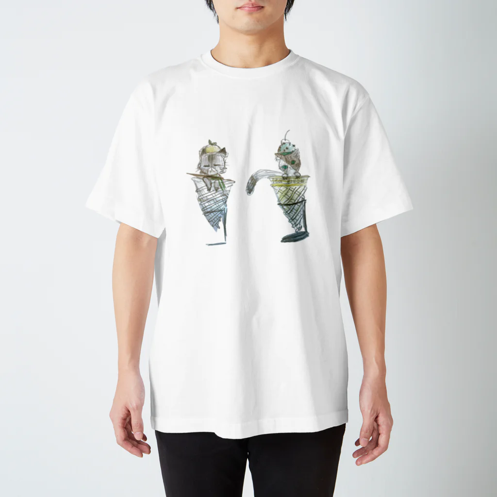ポートレート100人斬りのアイスにゃん Regular Fit T-Shirt