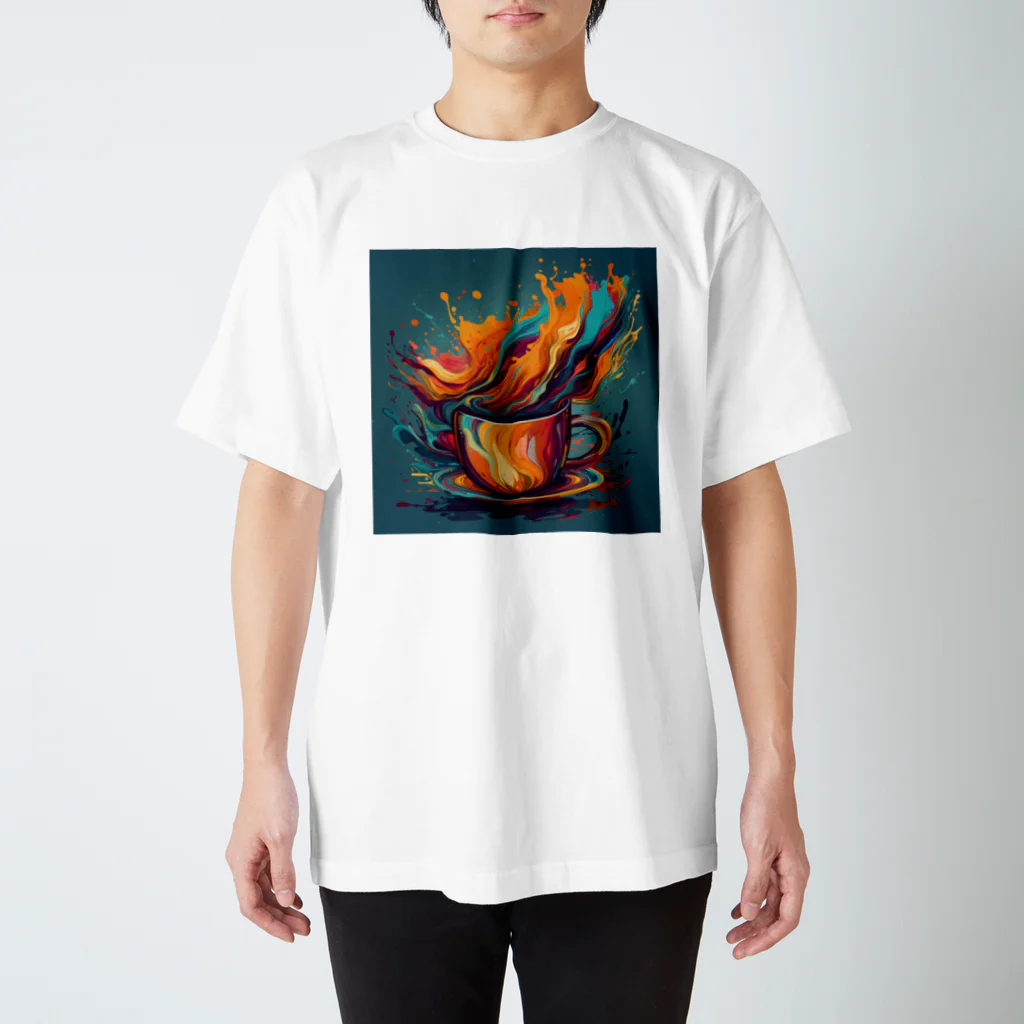 CoffeePixelのPixelBrew Cup（ピクセルブリューカップ） - クリエイティブな一杯で毎日を彩ろう Regular Fit T-Shirt