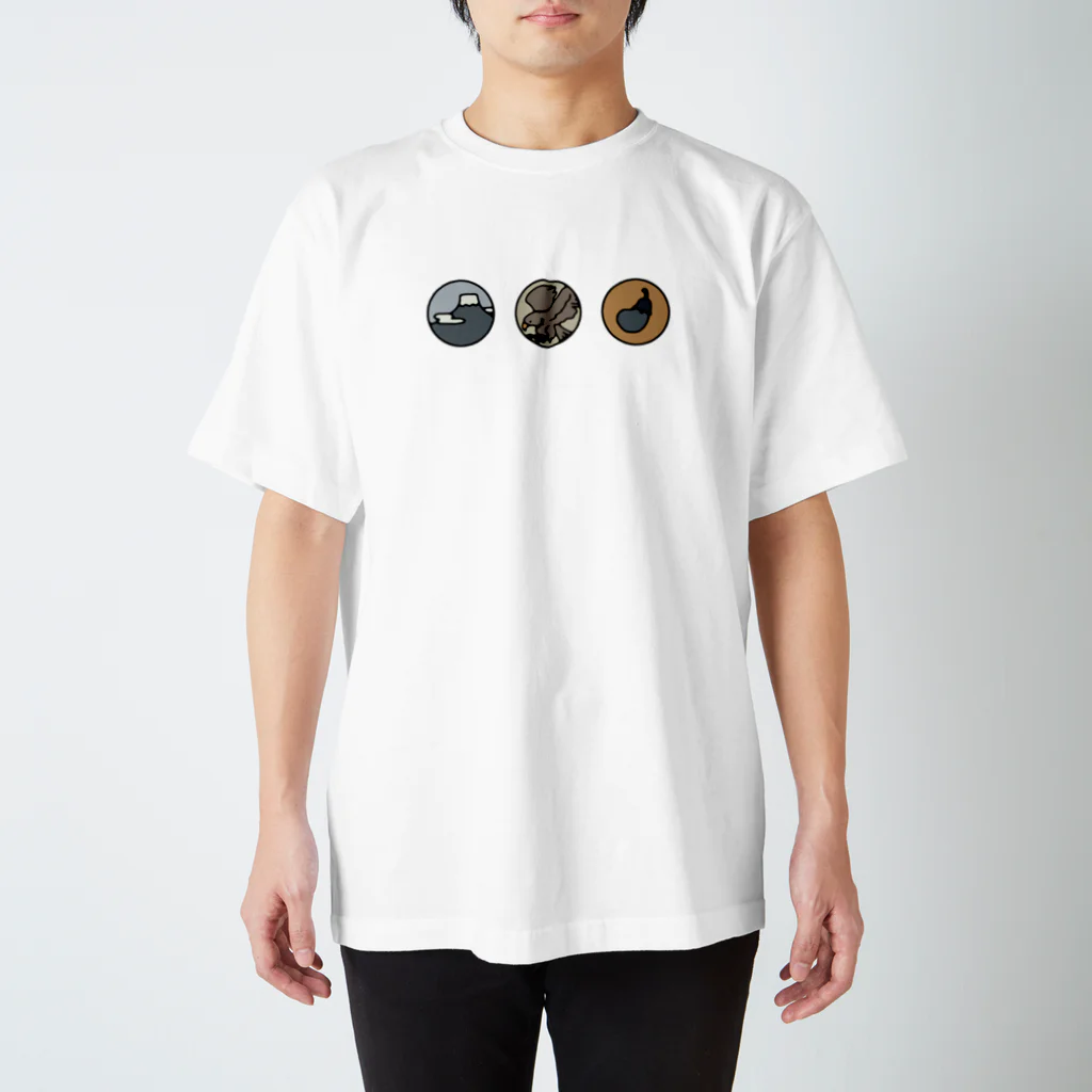 mocchi’s workshopの一富士二鷹三茄子 Regular Fit T-Shirt