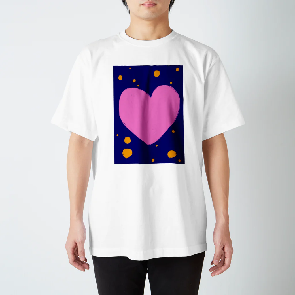 1080shopのハートと夜空 Regular Fit T-Shirt