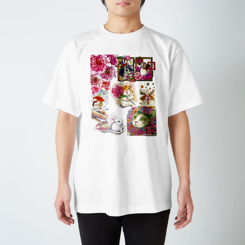 白石拓也のボールペン画と可愛い動物 Regular Fit T-Shirt