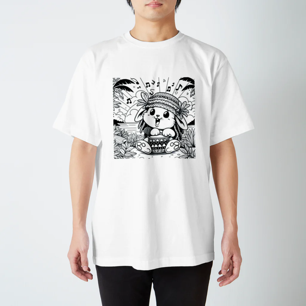 ジェノムギャラリーの兎は音楽が大好き No.142 Regular Fit T-Shirt