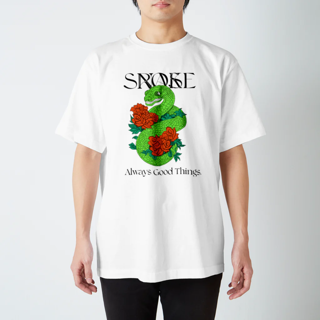 kaisei_seachildのsnake rose🐍 Regular Fit T-Shirt