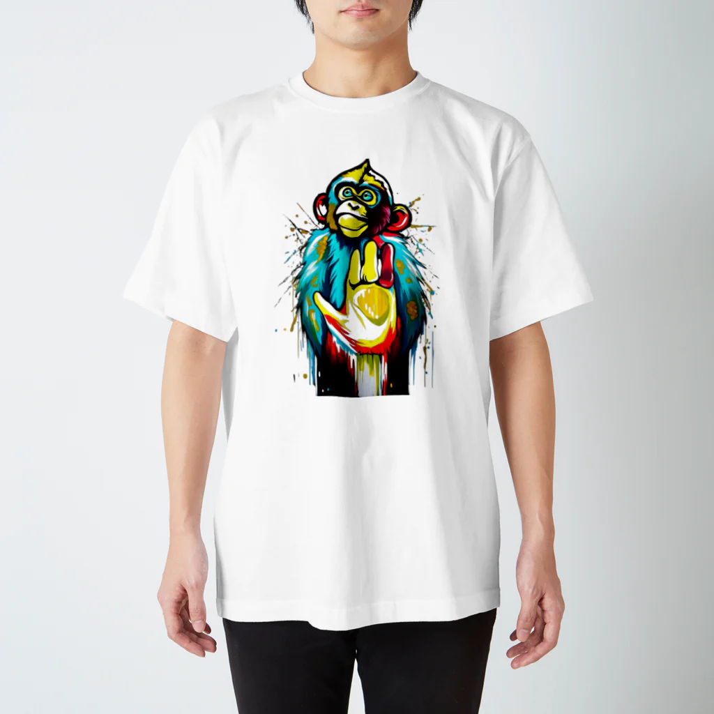 クレイジーモンキーズの「ROCK'N'MONKEY」 Regular Fit T-Shirt