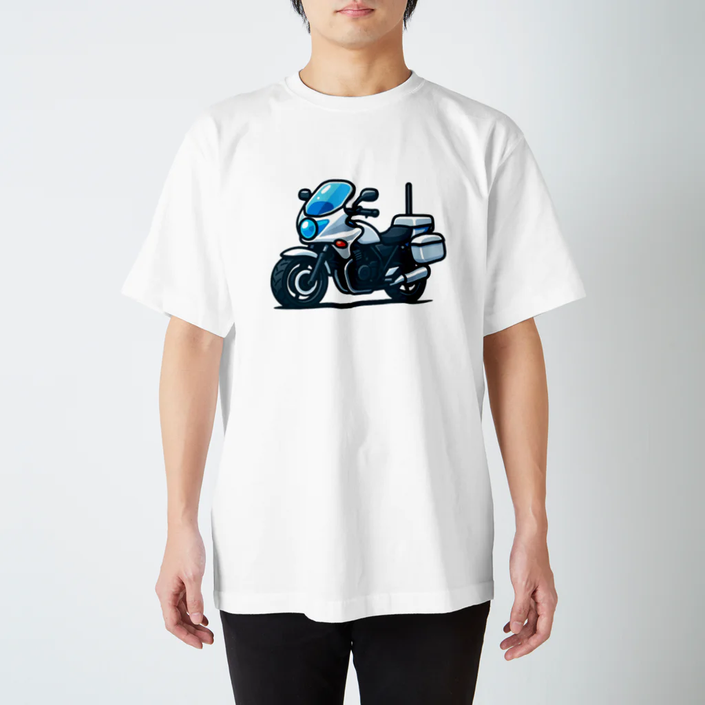 takejijiのAIで描いた白バイ Regular Fit T-Shirt