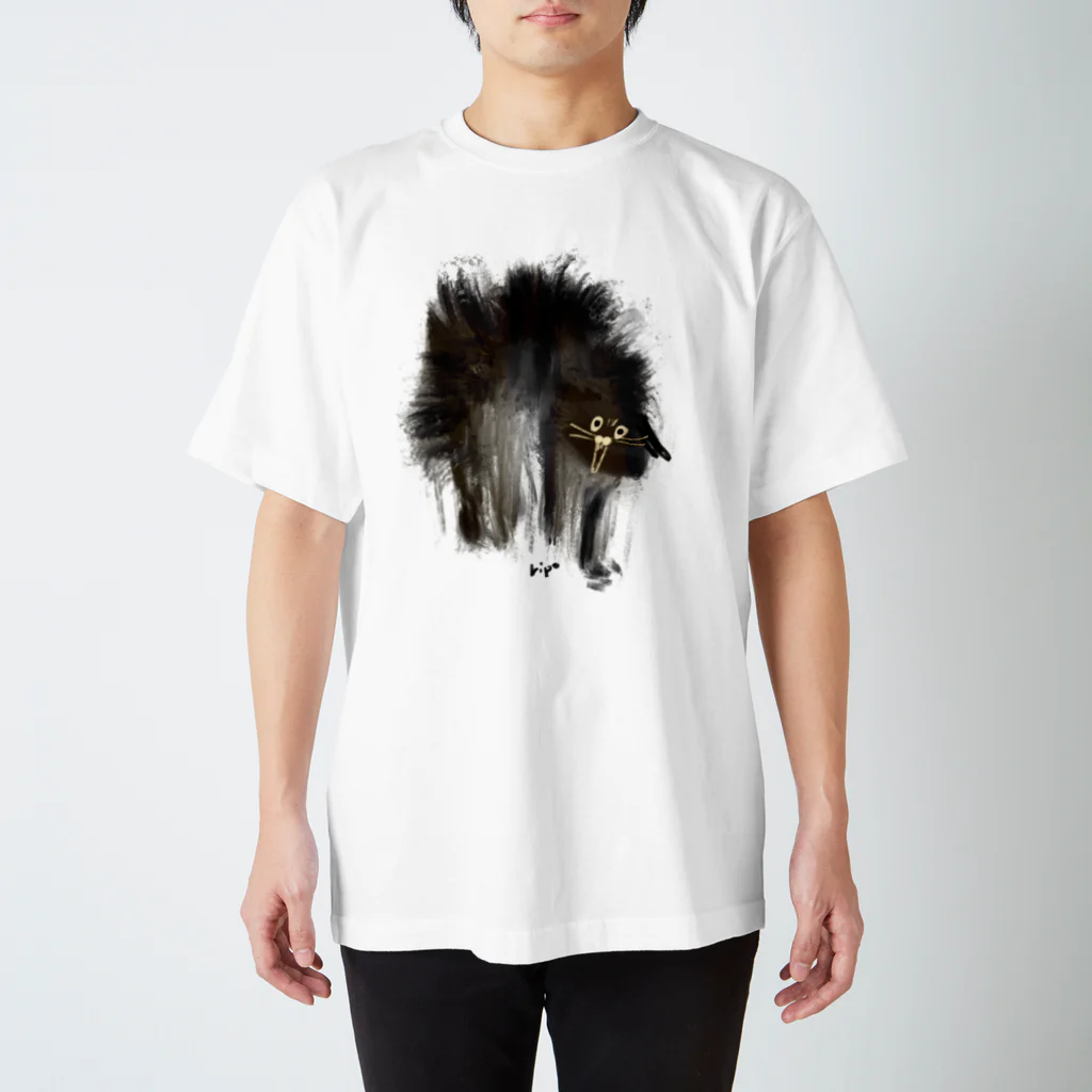 おいしい猫ゼリー屋さん x0o0x_ Tシャツ Lサイズ おこねこ(文字なし) / トマス屋 ( Ripo )のスタンダードTシャツ