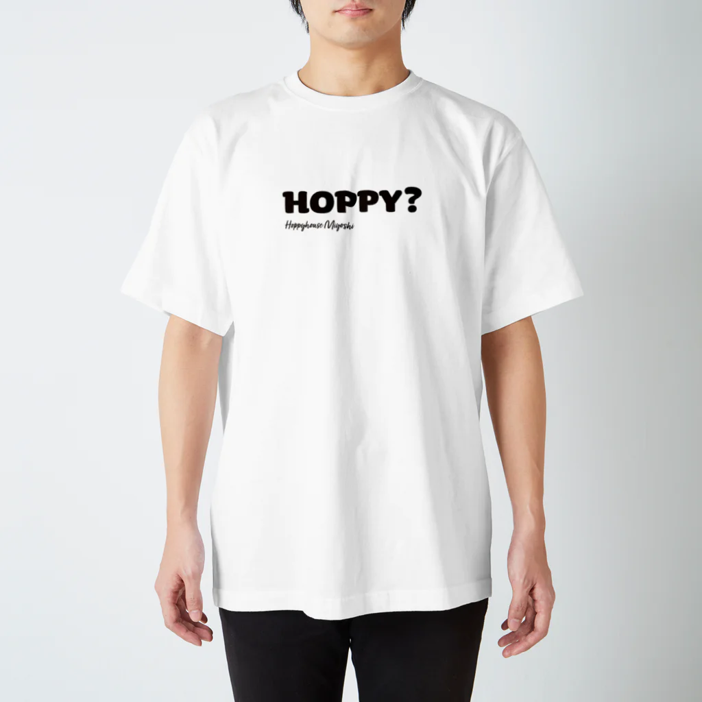 ホッピーハウス美好 @住吉のHOPPY_黒字 Regular Fit T-Shirt