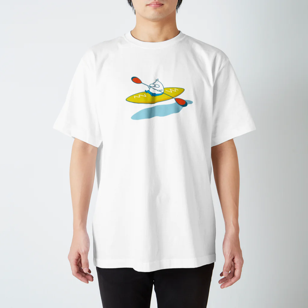 くらきち ONLINE SHOPのねこタイツ カヤック Regular Fit T-Shirt