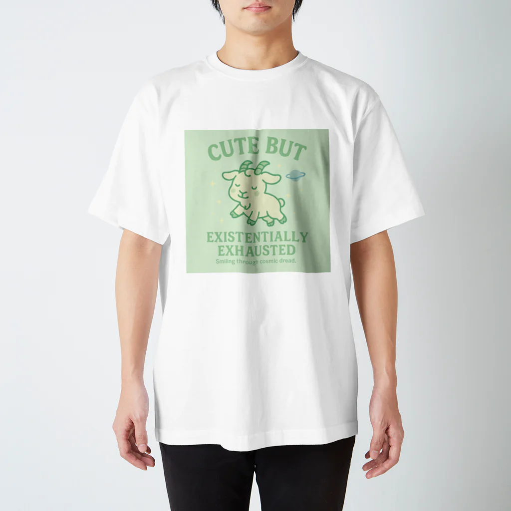 CUTE BUT EXISTENTIALLY EXHAUSTEDのCUTE BUT EXISTENTIALLY EXHAUSTED – ゆるやぎ宇宙Tシャツ Regular Fit T-Shirt