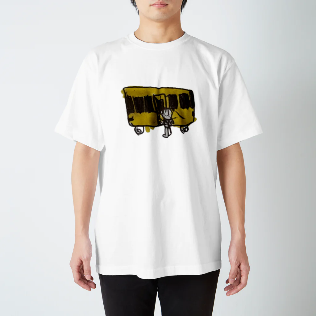 ASD そうちゃんの絵たちのそうちゃんとスクールバス Regular Fit T-Shirt