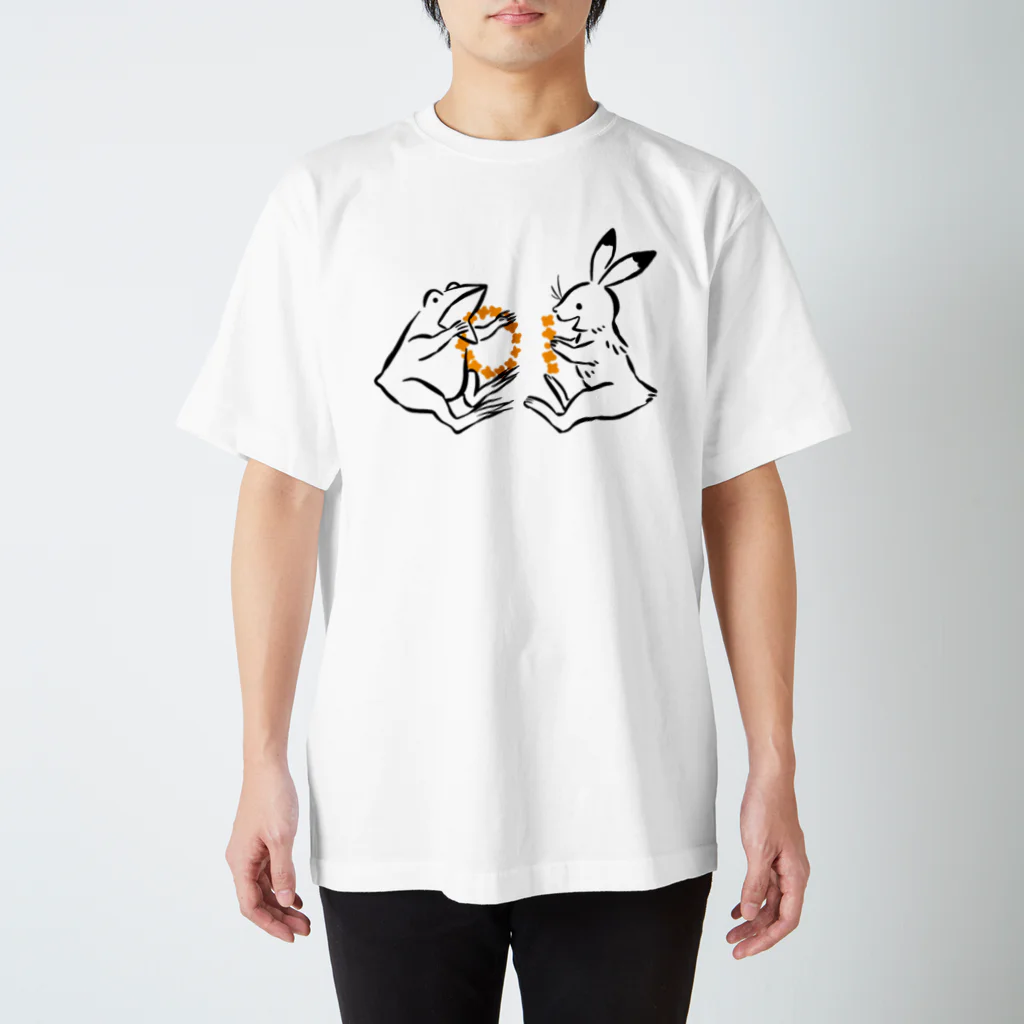 しきいろの鳥獣戯画(ポップ) Regular Fit T-Shirt