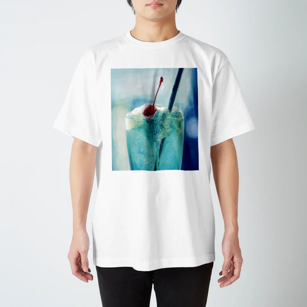 かよコーンショップのクリームソーダ *illust Regular Fit T-Shirt