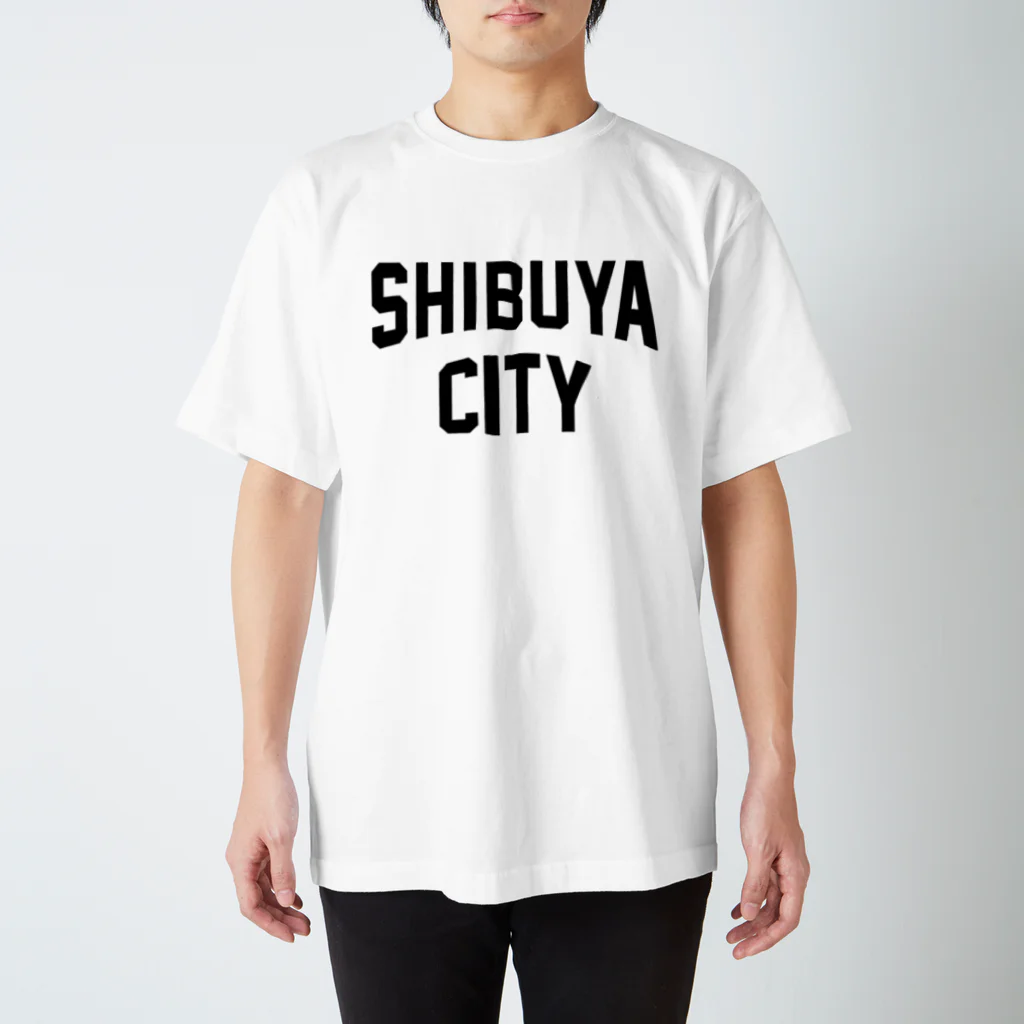 JIMOTOE Wear Local Japanの渋谷区 SHIBUYA WARD ロゴブラック Regular Fit T-Shirt