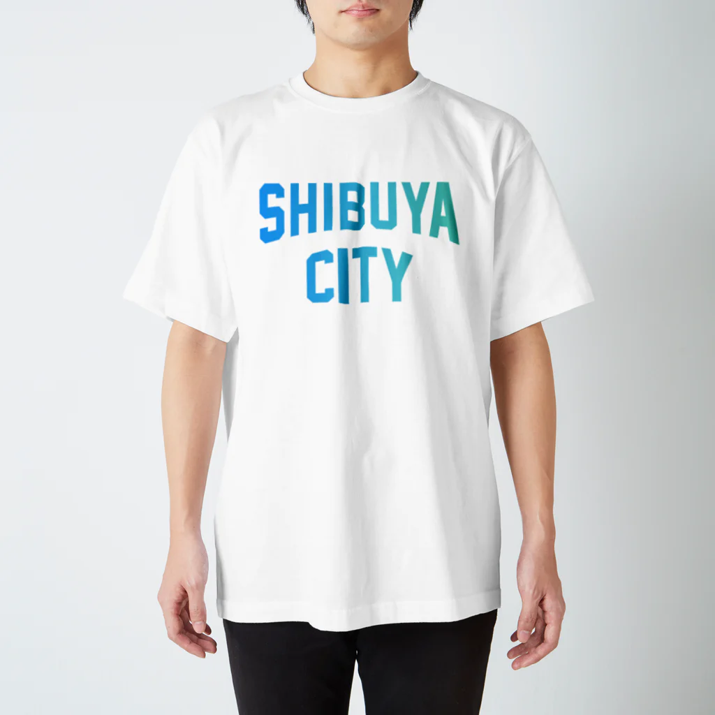 JIMOTOE Wear Local Japanの渋谷区 SHIBUYA WARD ロゴブルー Regular Fit T-Shirt