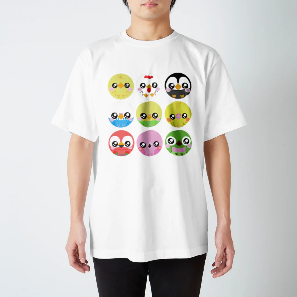 さくらんぼのまんまる鳥さん Regular Fit T-Shirt