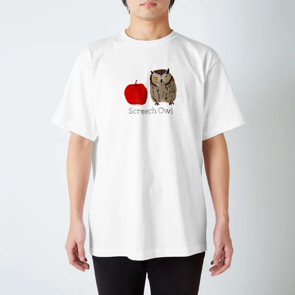CHUNのフクロウとリンゴ Regular Fit T-Shirt