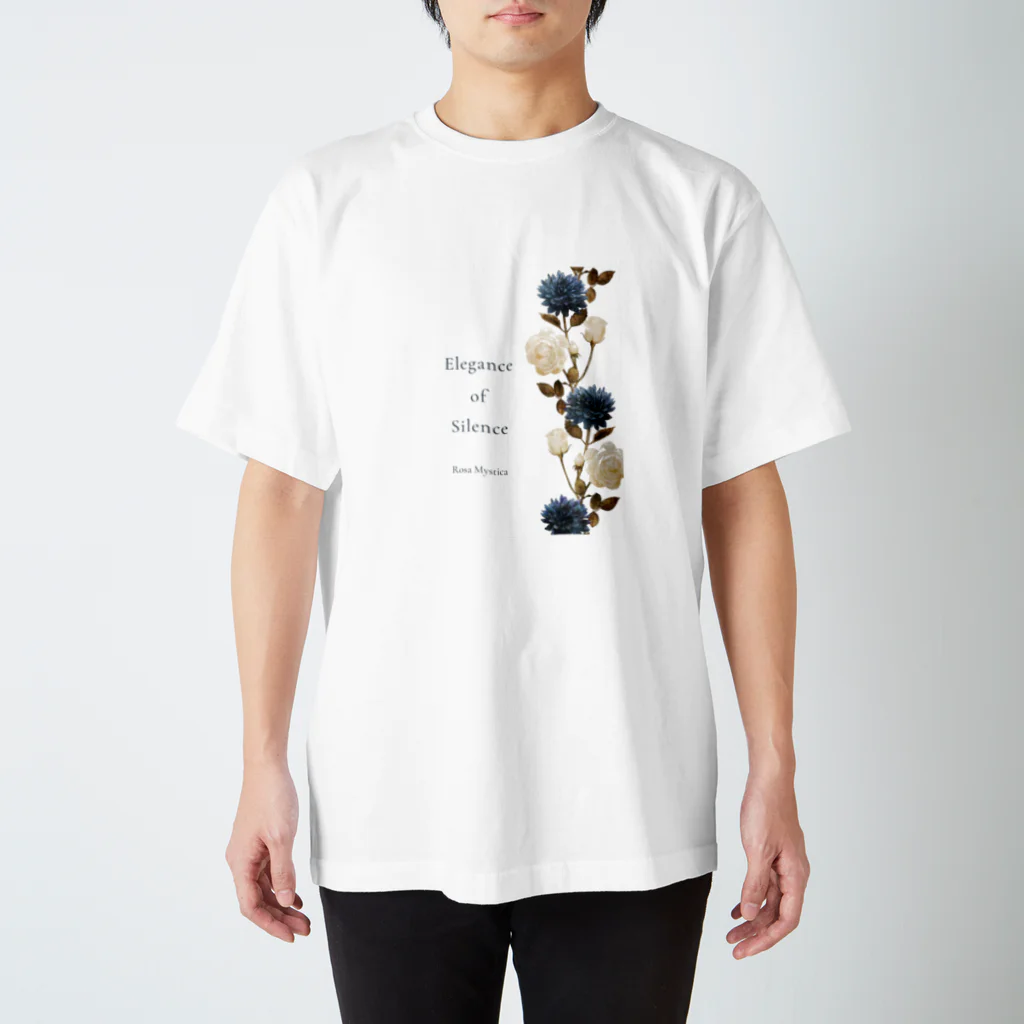 Rosa Mysticaのダリア＆ローズ nostalgic blue Regular Fit T-Shirt