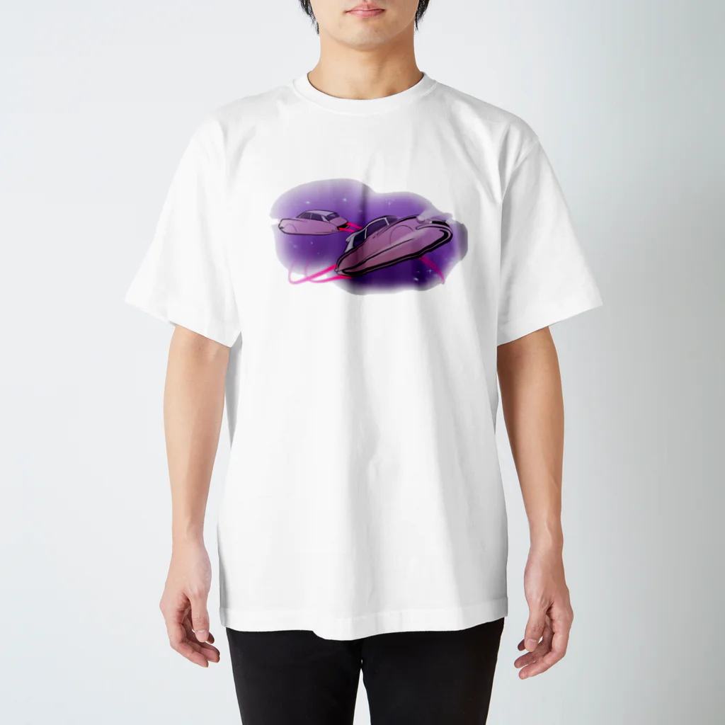 ジョンの乗り物イラストのDreamSpaceship Regular Fit T-Shirt