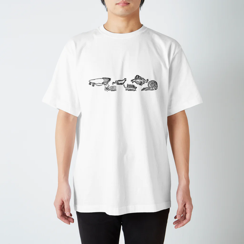 はんこや　ののの並ぶ古代生物たち（短い版） Regular Fit T-Shirt
