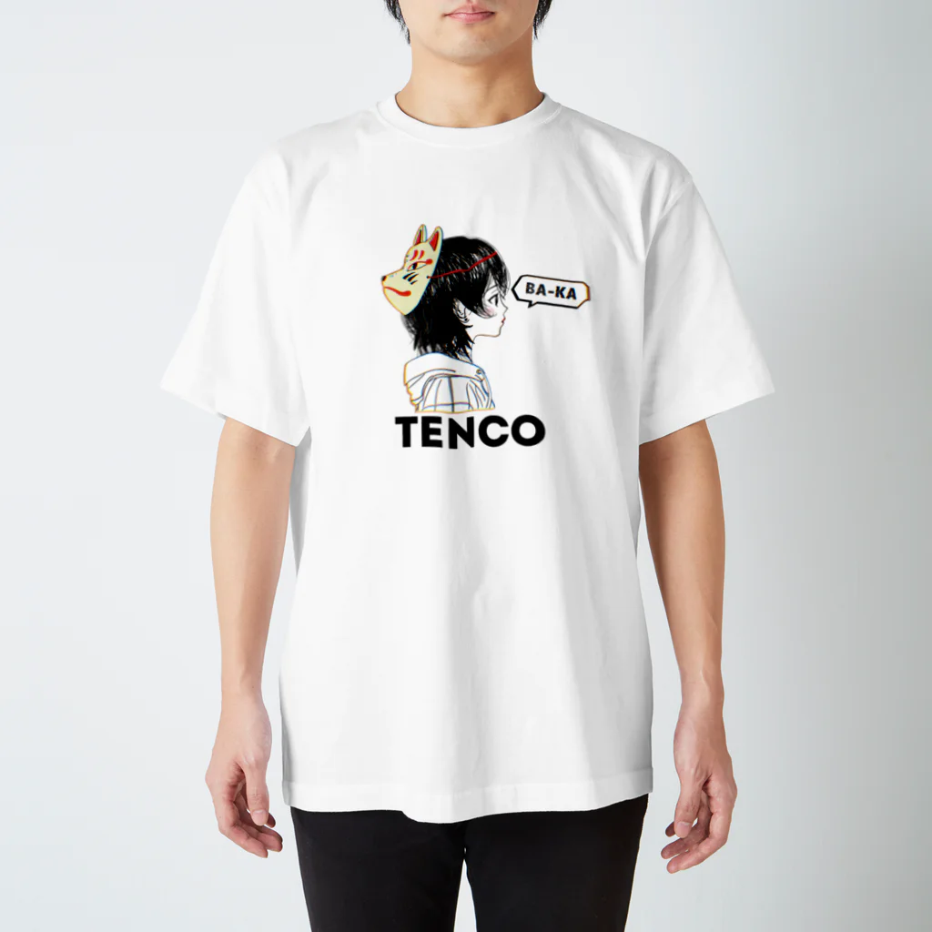 TENCO shopのTENCOちゃん（黒ロゴ） Regular Fit T-Shirt