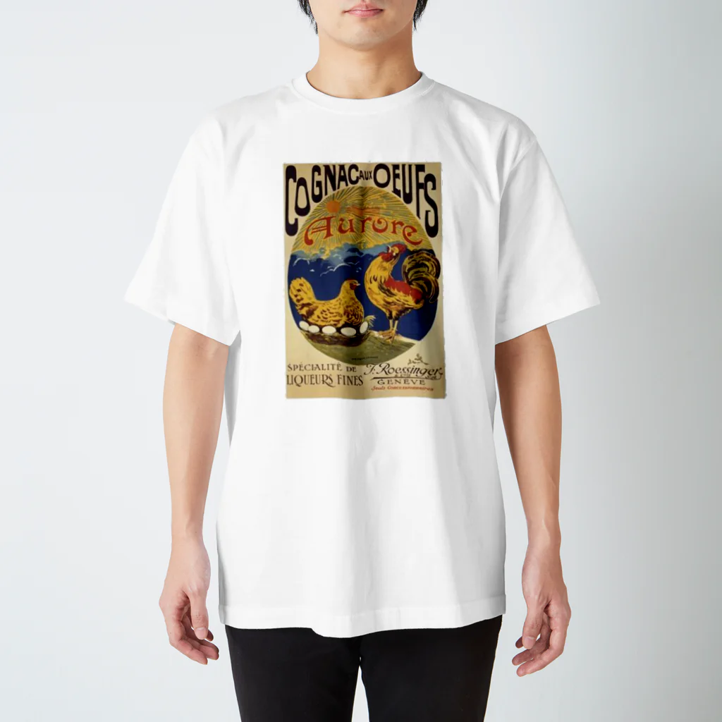 YS VINTAGE WORKSのスイス ニワトリと卵　ジュネーヴ　アールデコ Regular Fit T-Shirt