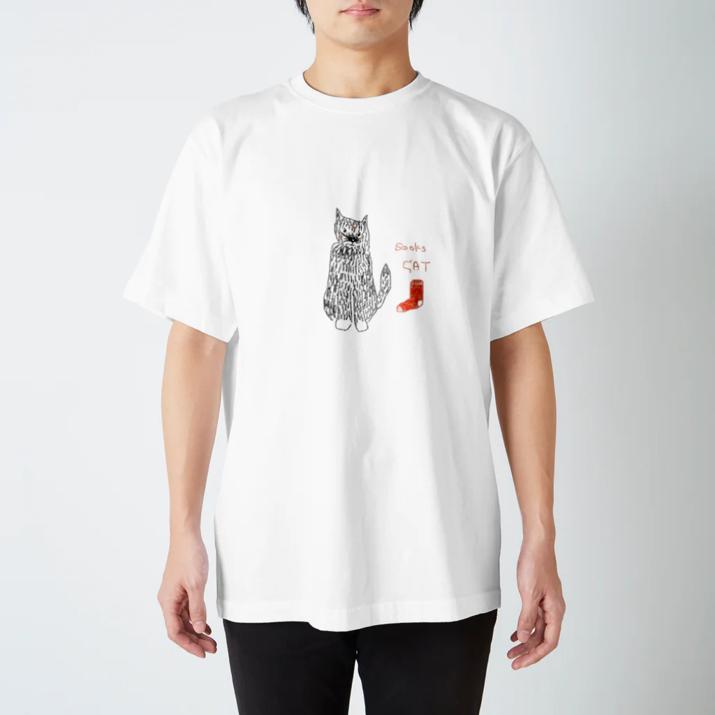 naaat_illustのソックスキャット Regular Fit T-Shirt