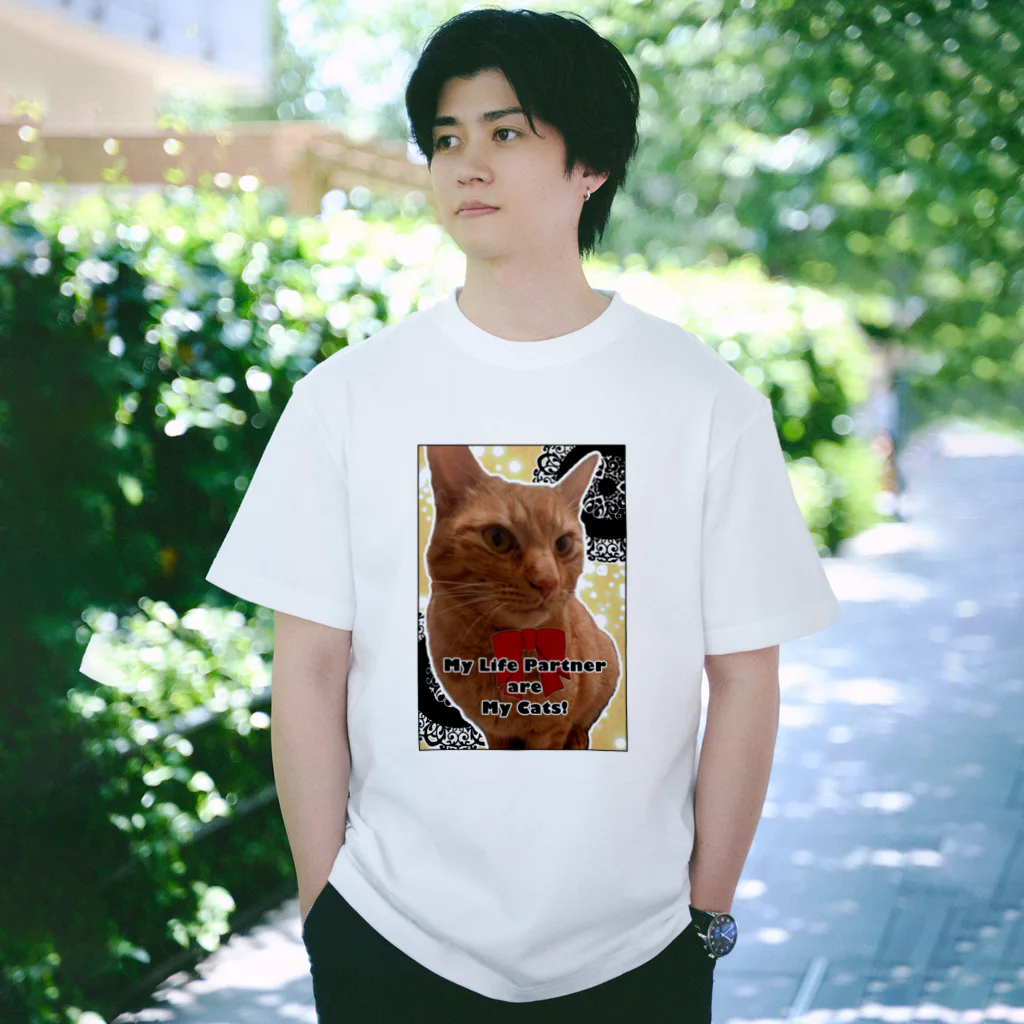 あしたのひまわりの茶トラの愛猫『虎乃助くん』 Regular Fit T-Shirt