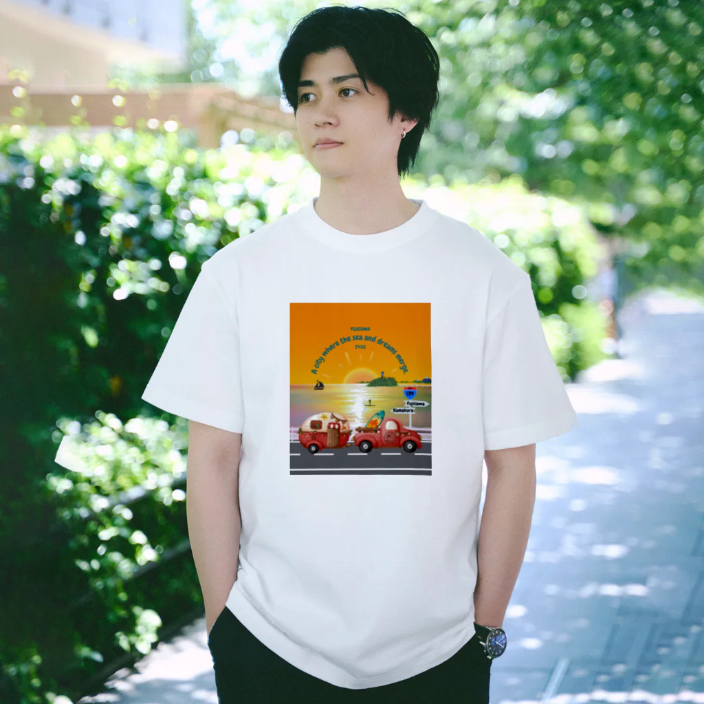 CyberArmadilloの湘南藤沢（2430）夕焼けコレクション Regular Fit T-Shirt