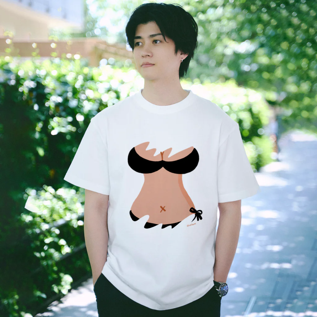 りおたのおっぱいTシャツ(BLACK) Regular Fit T-Shirt