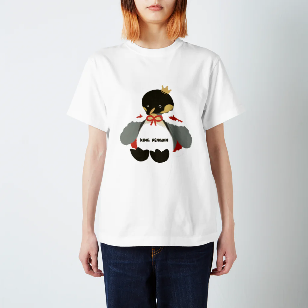 nagisa-ya(なぎさや) ペンギン雑貨のおうさまペンギンのぬいぐるみ Regular Fit T-Shirt
