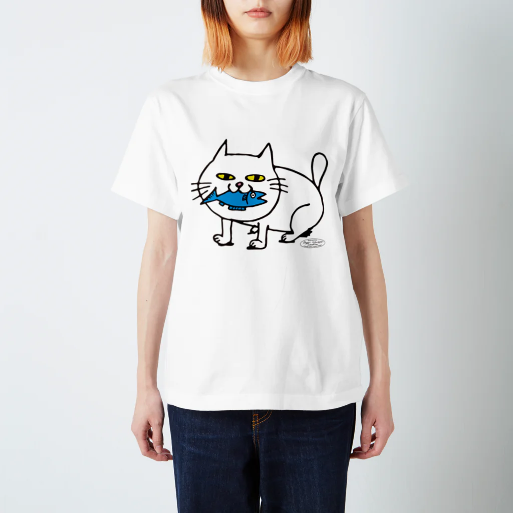 お魚くわえた猫 / 000megumi000のスタンダードTシャツ通販