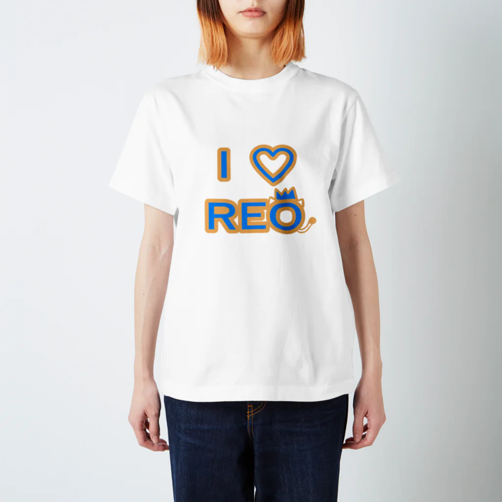 旅猫王子れぉにゃん👑😼公式(©️レイラゆーし。©️ Layla-246yuusi.)のI　♡　REO　　 Regular Fit T-Shirt