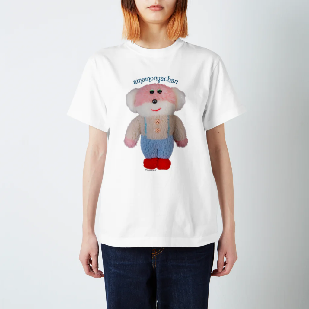 むにゅのピンクあまもにゃちゃん Regular Fit T-Shirt