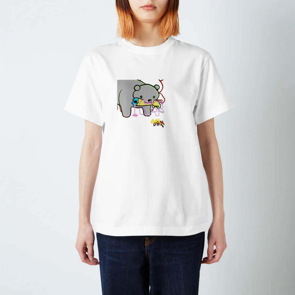 0#kのEating bear 3/9 Regular Fit T-Shirt