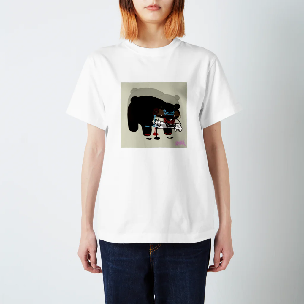 0#kのEating bear 7/9 Regular Fit T-Shirt