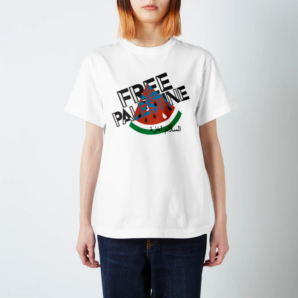otemochanのFREE PALESTINE Regular Fit T-Shirt