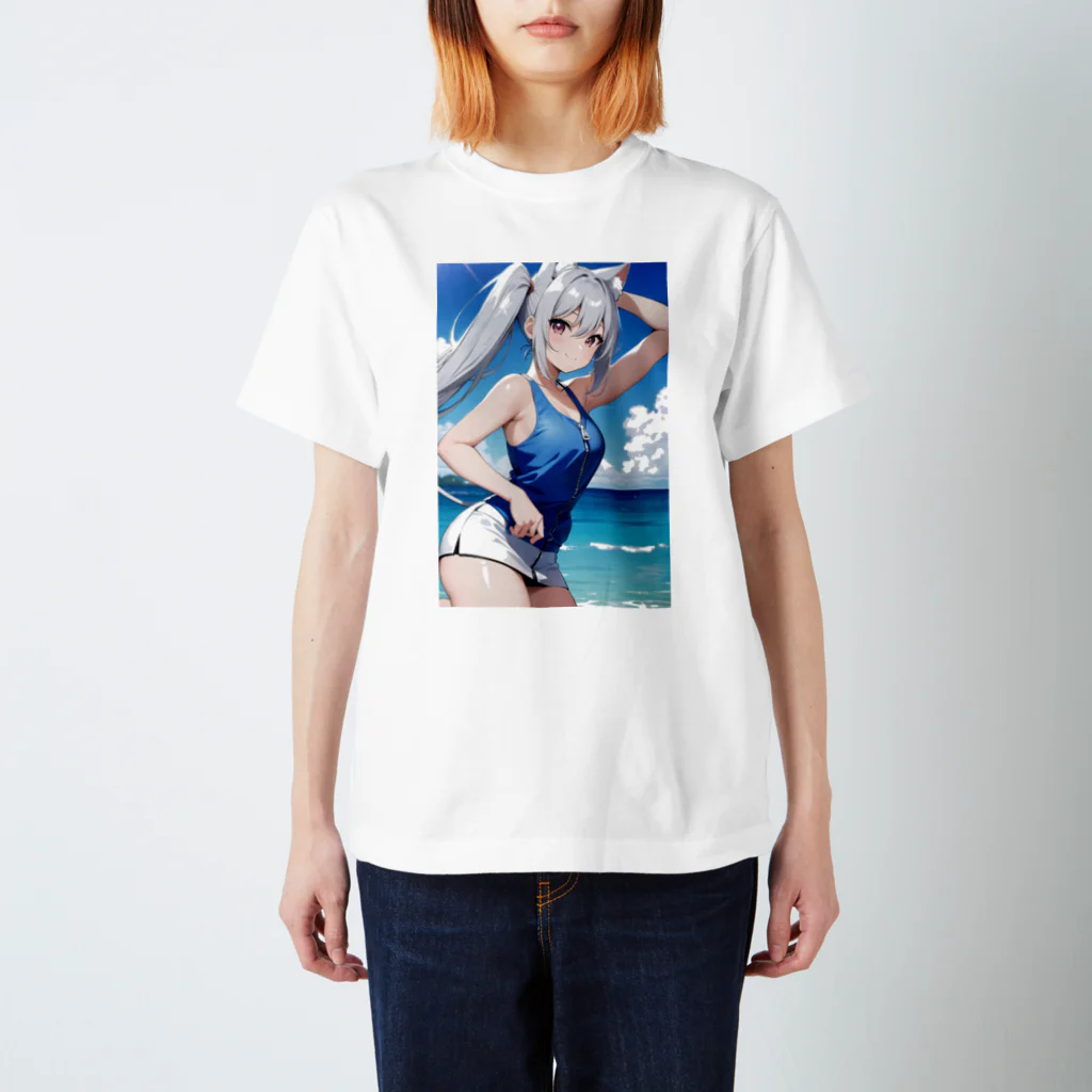 魔法猫少女ルナの魔法猫少女ルナ ビーチ17 高校生 Regular Fit T-Shirt