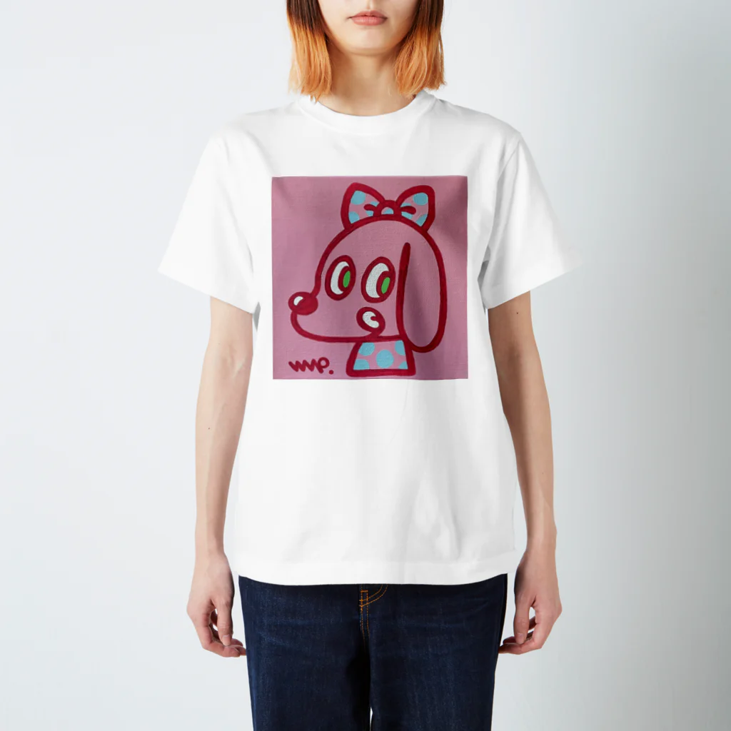 ゆるふわんにゃんのPOPDogピンク Regular Fit T-Shirt