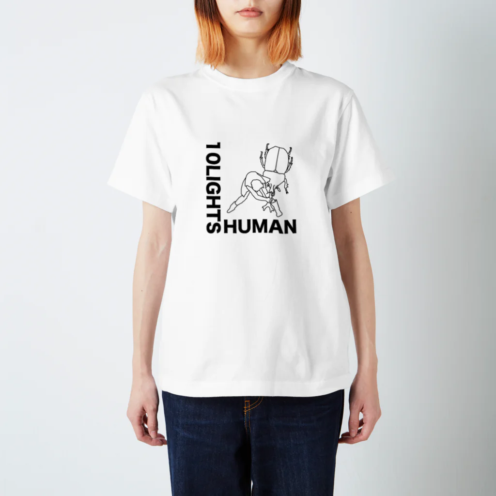 10 LIGHTS HUMANのベース カブトムシ パンクロック  Regular Fit T-Shirt