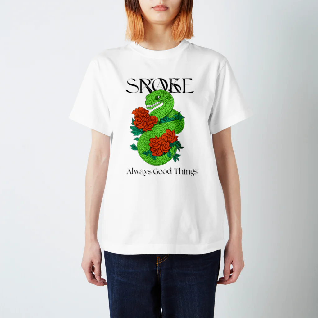 kaisei_seachildのsnake rose🐍 Regular Fit T-Shirt