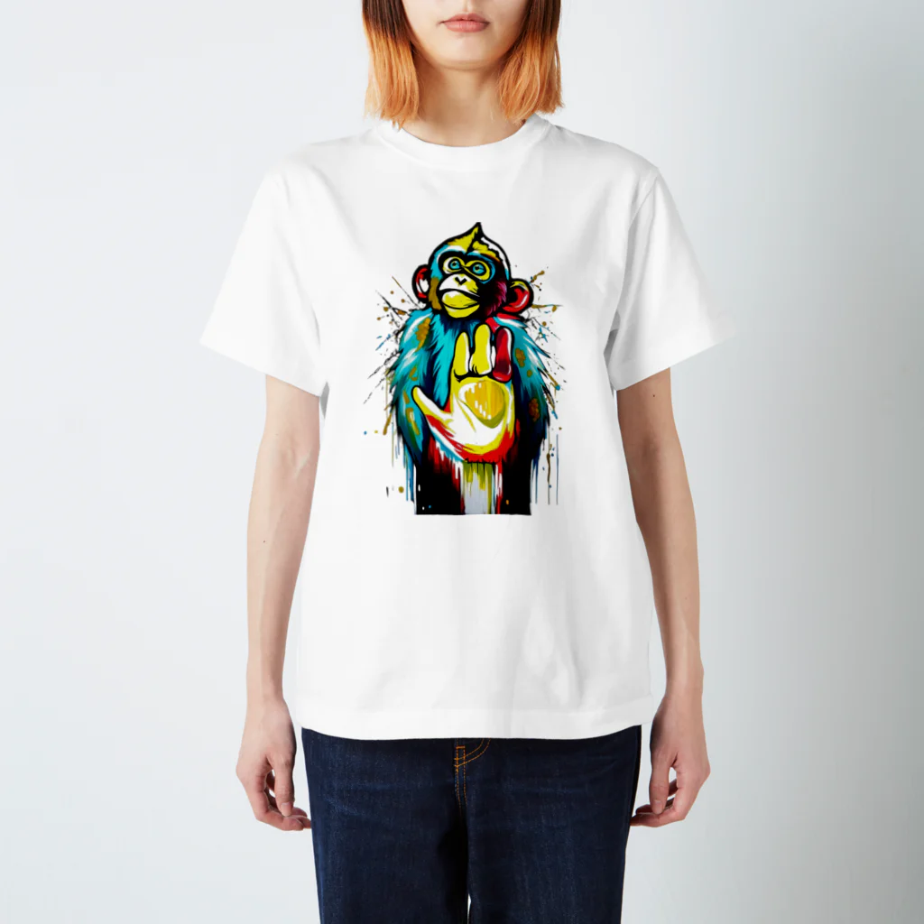 クレイジーモンキーズの「ROCK'N'MONKEY」 Regular Fit T-Shirt